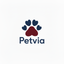 Petvia logga navy och burgundy